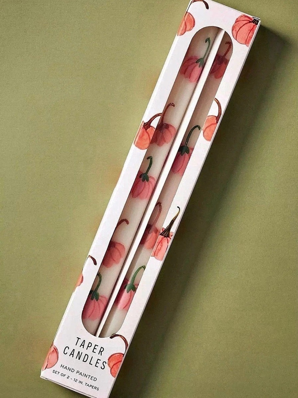 Anthropologie Icon Pumpkin Taper Candles Set